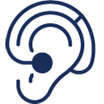 hearing aid in ear icon